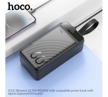 Внешний аккумулятор HOCO J123C 60000 mAh PD 20W+22,5W (черный)#1972518