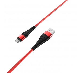 Кабель USB - micro USB Borofone BX32 Munificent (повр. уп) 100см 2,4A  (red) (228482)#1974235