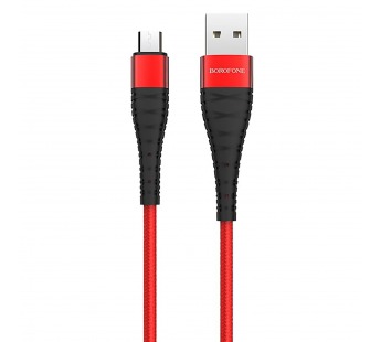 Кабель USB - micro USB Borofone BX32 Munificent (повр. уп) 100см 2,4A  (red) (228482)#1974233