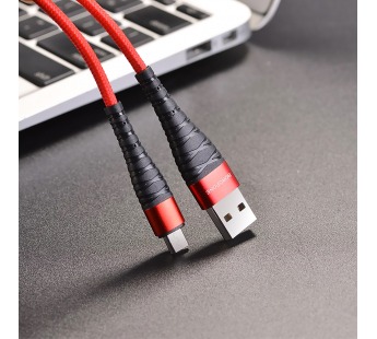Кабель USB - micro USB Borofone BX32 Munificent (повр. уп) 100см 2,4A  (red) (228482)#1974237