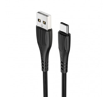 Кабель USB - Type-C Borofone BX37 Wieldy (повр. уп) 100см 3A  (black) (228483)#1974273