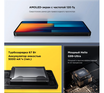 Смартфон Xiaomi Poco M6 Pro 12Gb/512GB Black#1982886