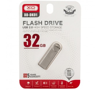 Внешний накопитель USB 2.0 XO DK01 32Gb, серебристый#1975367