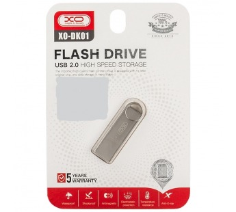 Внешний накопитель USB 2.0 XO DK01 64Gb, серебристый#1975362