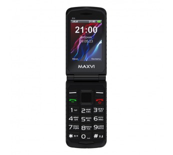 Мобильный телефон Maxvi E10 Black раскладушка (2,8"/1,3МП/2000mAh)#1975673