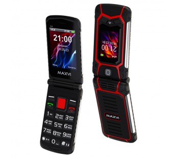 Мобильный телефон MAXVI E10 Red раскладушка (2,8"/1,3МП/2000mAh)#1975675