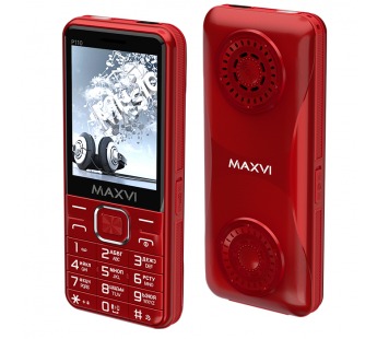 Мобильный телефон Maxvi P110 Red (2,8"/0,3МП/4000mAh)#1975638