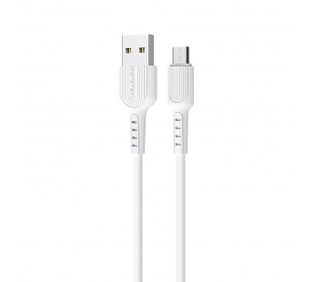 Кабель USB - micro USB Borofone BX16 Easy (повр. уп) 100см 2,4A  (white) (223670)#1976073