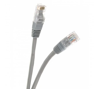 Патч-корд литой TELECOM UTP Кат. 5е, серый, 0.5 м#2108282
