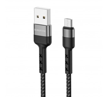 Кабель USB - micro USB Borofone BX34 Advantage (повр. уп) 100см 2,4A  (black) (228539)#1976012