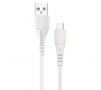 Кабель USB - micro USB Borofone BX37 Wieldy (повр. уп) 100см 2,4A  (white) (228541)#1975970