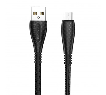 Кабель USB - micro USB Borofone BX38 Cool (повр. уп) 100см 2,4A  (black) (228543)#1975969