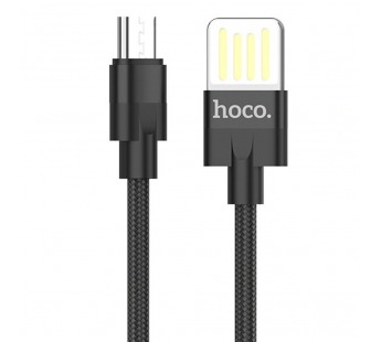 Кабель USB - micro USB Hoco U55 Outstanding (повр. уп) 120см 2,4A  (black) (228555)#1976040