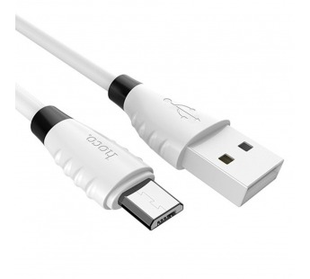 Кабель USB - micro USB Hoco X27 Excellent (повр. уп) 120см 2,4A  (white) (228565)#1976036
