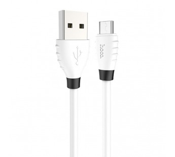Кабель USB - micro USB Hoco X27 Excellent (повр. уп) 120см 2,4A  (white) (228565)#1976035