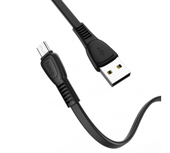 Кабель USB - micro USB Hoco X40 Noah Charging (повр. уп) 100см 2,4A  (black) (228554)#1977123