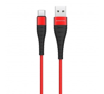 Кабель USB - Type-C Borofone BX32 Munificent (повр. уп) 100см 3A  (red) (228545)#1976053