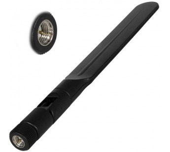 Антенна LTE/4G плоская укороченная поворотная 5дБ RANT LTE-02-06 SMA-M, чёрная#2080943