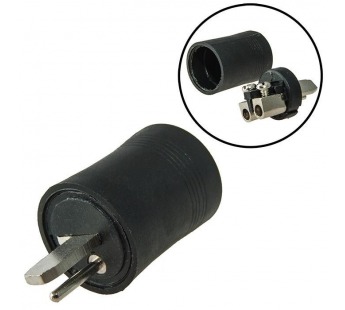 Штекер колоночный (точка-тире) на кабель под винт, без хвоста, пластмасса#2068507