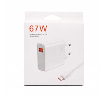 Адаптер Сетевой с кабелем ORG Xiaomi [BHR6035EU] USB 67W (USB/Type-C) (B) (white) (221948)#2034075