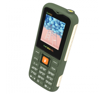 Мобильный телефон Texet TM-D400 зеленый (1,77"/без камеры/IP54/1500mAh)#1977280