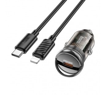 АЗУ HOCO Z53 (1-Type-C,PD/30W) + Lightning кабель (1м) (черный)#1978093