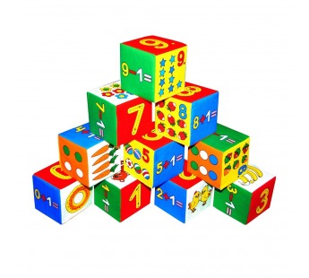 Кубики Умная математика (10шт,7,5см) 177 (Мякиши), шт#1983349