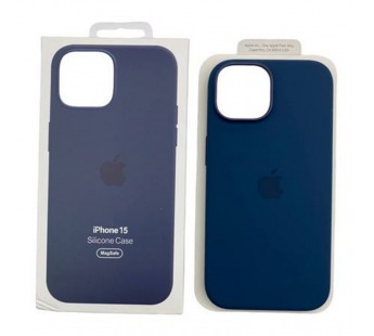 Чехол iPhone 15 Silicone Case MagSafe OR с Анимацией Storm Blue#1978485