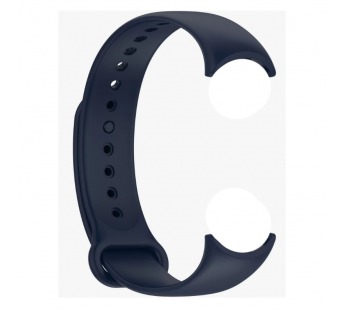 Силиконовый ремешок для Xiaomi Smart Band 8 однотонный (темно-синий)#1980840