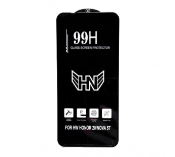 Защитное стекло Honor 20 Lite (RU)/Huawei P30 Lite/Nova 4e (Premium Full 99H) Черное#1978874
