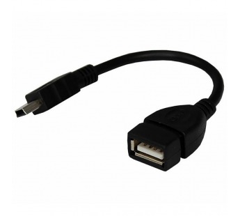 Кабель OTG - Mini usb (черный) 15 см#2111808