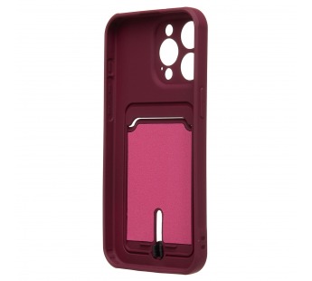 Чехол-накладка - SC304 с картхолдером для "Apple iPhone 15 Pro Max" (bordo) (228134)#2101318