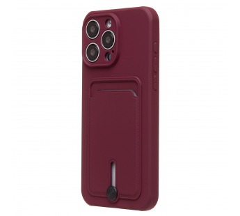 Чехол-накладка - SC304 с картхолдером для "Apple iPhone 15 Pro Max" (bordo) (228134)#2101319