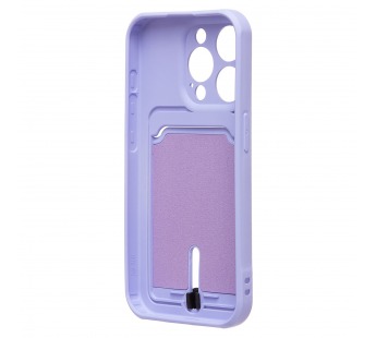 Чехол-накладка - SC304 с картхолдером для "Apple iPhone 15 Pro" (light violet) (228131)#2101306