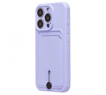 Чехол-накладка - SC304 с картхолдером для "Apple iPhone 15 Pro" (light violet) (228131)#2101307