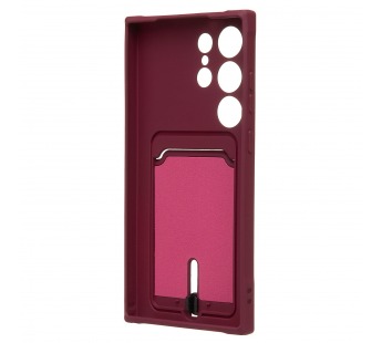Чехол-накладка - SC304 с картхолдером для "Samsung Galaxy S24 Ultra" (bordo) (228146)#2140102