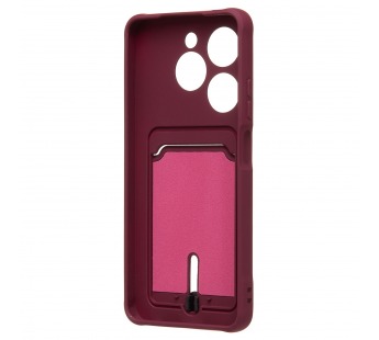 Чехол-накладка - SC304 с картхолдером для "TECNO Spark 20" (bordo) (227462)#2101409