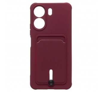 Чехол-накладка - SC304 с картхолдером для "Xiaomi Poco C65" (bordo) (225745)#2103623