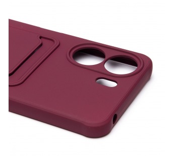 Чехол-накладка - SC304 с картхолдером для "Xiaomi Poco C65" (bordo) (225745)#2103625