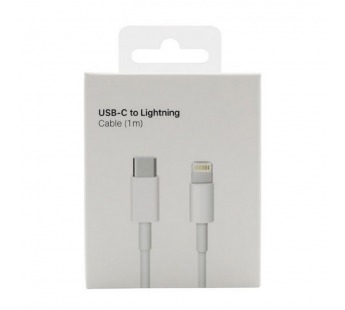 Кабель Type-C - Lightning (для iPhone) PD Foxconn OR 1m в упаковке с Лого Белый#2038606