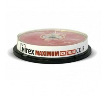 Диск CD-R Mirex Brand 52X 700 МБ, Cake box (10/300)#1982517