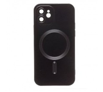 Чехол силиконовый iPhone 12 Magsafe черный#1984109