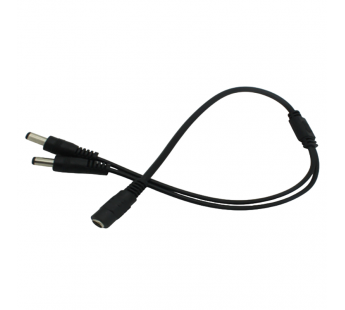 Разветвитель питания DC на 2 разъема, штекер 2.1х5.5 мм (1F-2M), шт#2141614