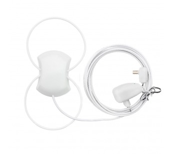 Антенна  комнатная ДМВ для DVB-T2 Твикс 12В, кабель 5м, 41дБ, с блоком питания#2099419