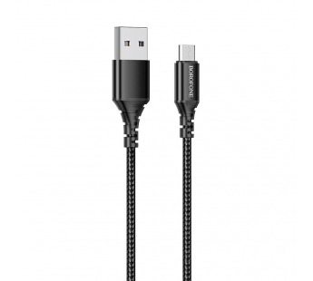 Кабель USB - micro USB Borofone BX54 Ultra bright (повр. уп.) 100см 2,4A  (black) (229186)#1983654
