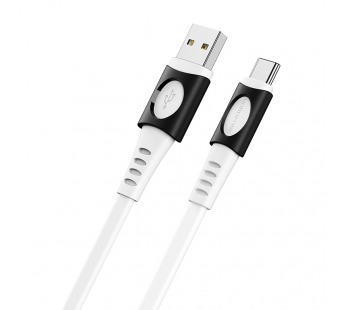 Кабель USB - Type-C Borofone BX35 Carib (повр. уп) 100см 3A  (white) (229197)#1983234