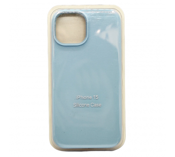 Чехол-накладка Silicone Case Apple iPhone 15 голубой#2029129