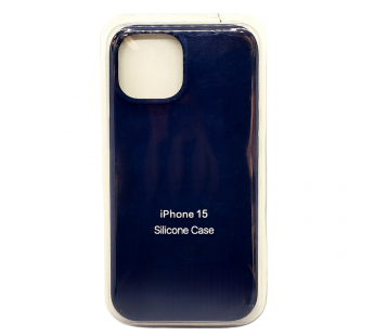 Чехол-накладка Silicone Case Apple iPhone 15 синий#2097851