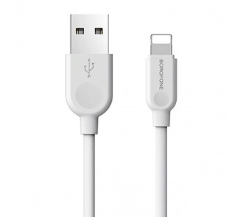 Кабель USB - Apple lightning Borofone BX14 (повр. уп) 200см 2,4A  (white) ()#1988209