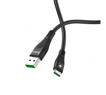 Кабель USB - Type-C Hoco U53 Flash (повр. уп.) 120см 5A  (black) (229224)#1983474